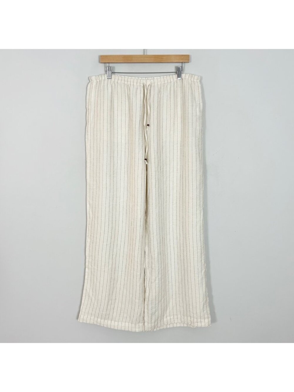 Joie Straight Leg Flowy Striped Pants Pull On Coastal Size XL Women's